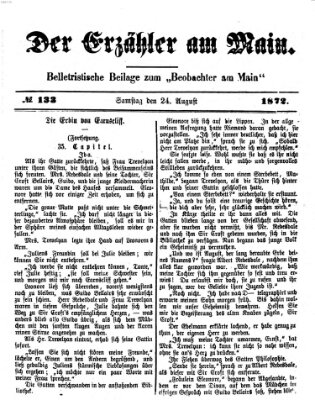 Der Erzähler am Main (Beobachter am Main und Aschaffenburger Anzeiger) Samstag 24. August 1872