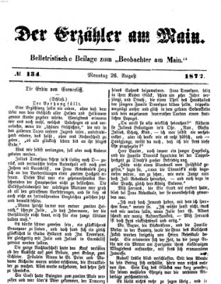 Der Erzähler am Main (Beobachter am Main und Aschaffenburger Anzeiger) Montag 26. August 1872