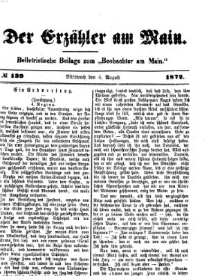 Der Erzähler am Main (Beobachter am Main und Aschaffenburger Anzeiger) Mittwoch 4. September 1872