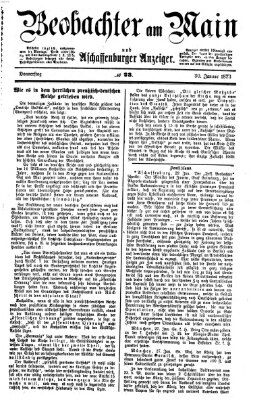 Beobachter am Main und Aschaffenburger Anzeiger Donnerstag 30. Januar 1873