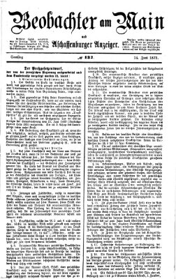 Beobachter am Main und Aschaffenburger Anzeiger Samstag 14. Juni 1873