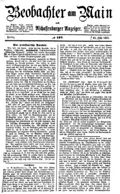 Beobachter am Main und Aschaffenburger Anzeiger Freitag 20. Juni 1873