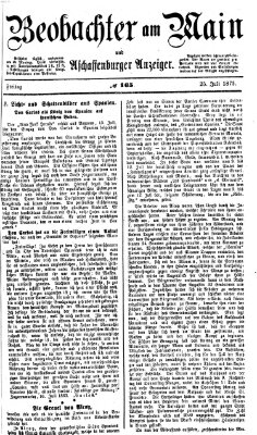 Beobachter am Main und Aschaffenburger Anzeiger Freitag 25. Juli 1873