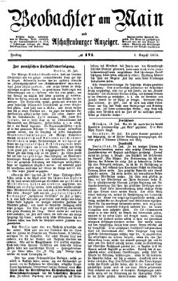 Beobachter am Main und Aschaffenburger Anzeiger Freitag 1. August 1873