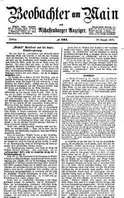 Beobachter am Main und Aschaffenburger Anzeiger Freitag 29. August 1873