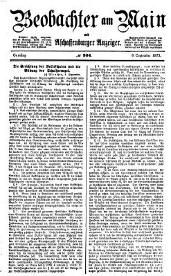 Beobachter am Main und Aschaffenburger Anzeiger Samstag 6. September 1873