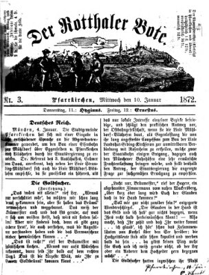 Rottaler Bote Mittwoch 10. Januar 1872