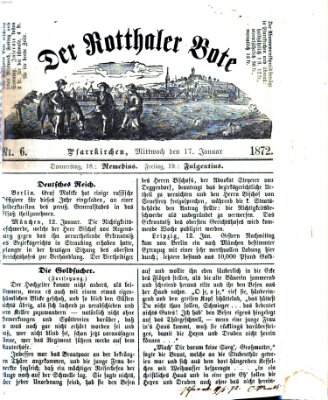 Rottaler Bote Mittwoch 17. Januar 1872