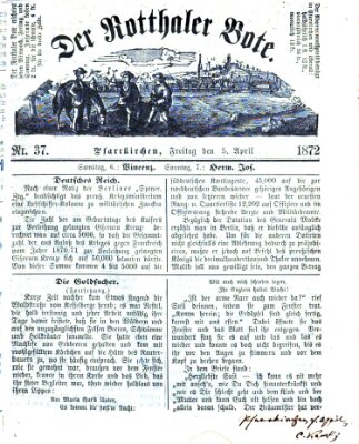 Rottaler Bote Freitag 5. April 1872