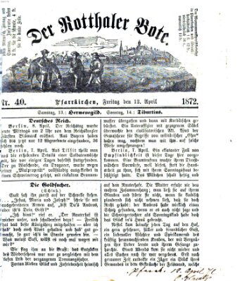 Rottaler Bote Freitag 12. April 1872