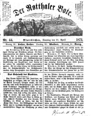 Rottaler Bote Sonntag 21. April 1872