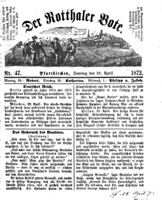 Rottaler Bote Sonntag 28. April 1872