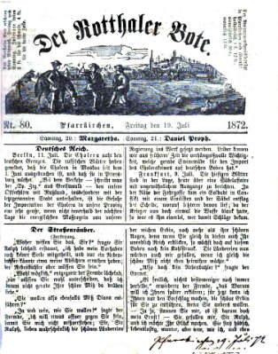 Rottaler Bote Freitag 19. Juli 1872