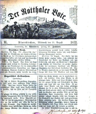 Rottaler Bote Mittwoch 21. August 1872