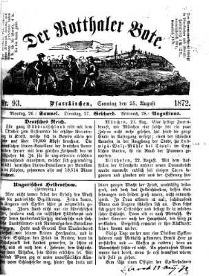 Rottaler Bote Sonntag 25. August 1872