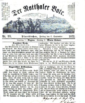 Rottaler Bote Freitag 6. September 1872