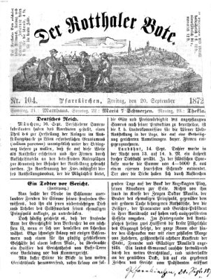 Rottaler Bote Freitag 20. September 1872