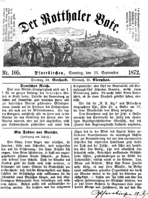 Rottaler Bote Sonntag 22. September 1872