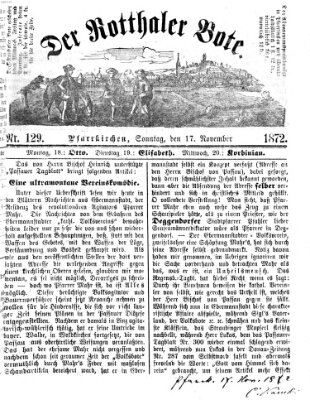 Rottaler Bote Sonntag 17. November 1872