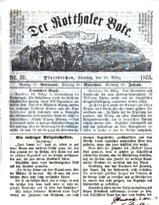 Rottaler Bote Sonntag 16. März 1873