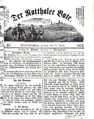 Rottaler Bote Freitag 25. April 1873