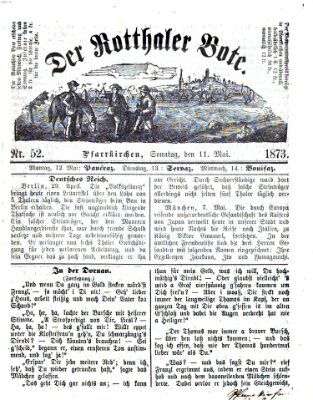 Rottaler Bote Sonntag 11. Mai 1873