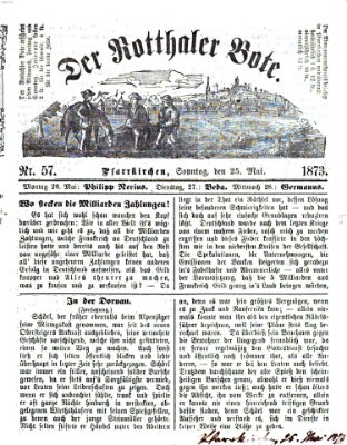 Rottaler Bote Sonntag 25. Mai 1873