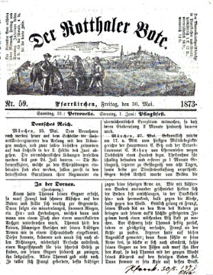 Rottaler Bote Freitag 30. Mai 1873