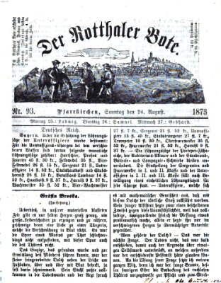 Rottaler Bote Sonntag 24. August 1873