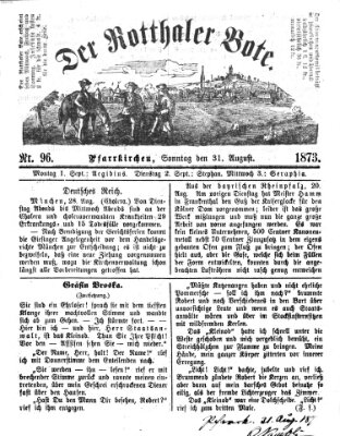 Rottaler Bote Sonntag 31. August 1873