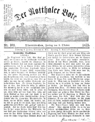 Rottaler Bote Freitag 3. Oktober 1873