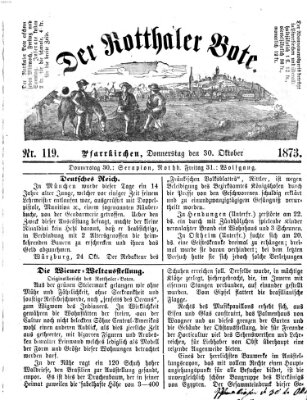 Rottaler Bote Donnerstag 30. Oktober 1873