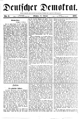 Deutscher Demokrat (Pfälzische Volkszeitung) Samstag 10. Februar 1872