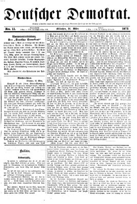 Deutscher Demokrat (Pfälzische Volkszeitung) Samstag 16. März 1872