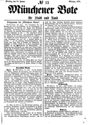 Münchener Bote für Stadt und Land Dienstag 16. Januar 1872