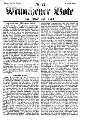 Münchener Bote für Stadt und Land Freitag 26. Januar 1872