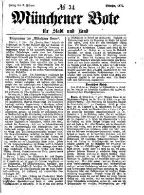 Münchener Bote für Stadt und Land Freitag 9. Februar 1872