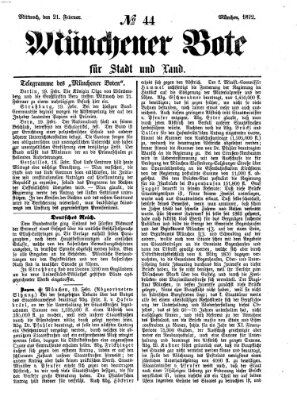 Münchener Bote für Stadt und Land Mittwoch 21. Februar 1872