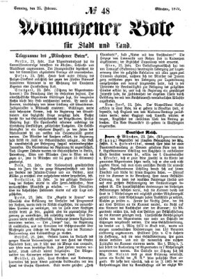 Münchener Bote für Stadt und Land Sonntag 25. Februar 1872