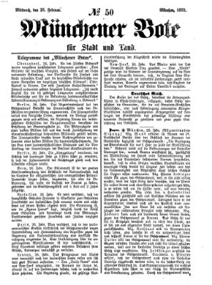 Münchener Bote für Stadt und Land Mittwoch 28. Februar 1872