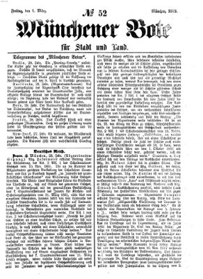 Münchener Bote für Stadt und Land Freitag 1. März 1872