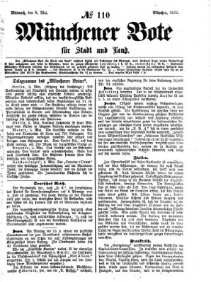 Münchener Bote für Stadt und Land Mittwoch 8. Mai 1872