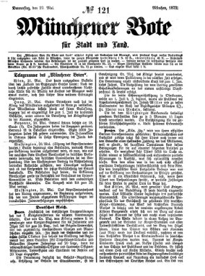 Münchener Bote für Stadt und Land Donnerstag 23. Mai 1872