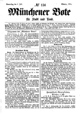 Münchener Bote für Stadt und Land Donnerstag 4. Juli 1872