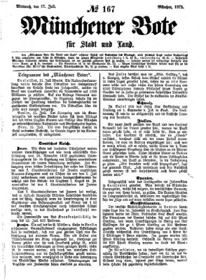 Münchener Bote für Stadt und Land Mittwoch 17. Juli 1872