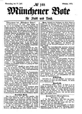 Münchener Bote für Stadt und Land Donnerstag 18. Juli 1872