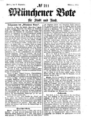 Münchener Bote für Stadt und Land Freitag 6. September 1872