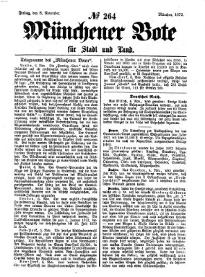 Münchener Bote für Stadt und Land Freitag 8. November 1872