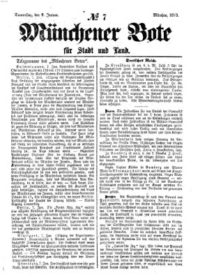 Münchener Bote für Stadt und Land Donnerstag 9. Januar 1873