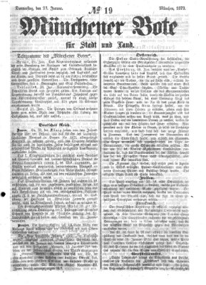 Münchener Bote für Stadt und Land Donnerstag 23. Januar 1873